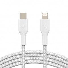 Belkin flettet MFi USB-C til Lightning-kabel, 1 meter, med BoostCharge