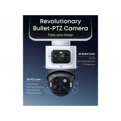 Videokamera - Eufy EufyCam S4 Solo overvågningskamera med 4K, 2K, 360° og solcelledrift