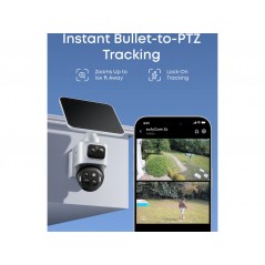 Videokamera - Eufy EufyCam S4 Solo overvågningskamera med 4K, 2K, 360° og solcelledrift