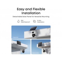 Videokamera - Eufy EufyCam S4 Solo overvågningskamera med 4K, 2K, 360° og solcelledrift