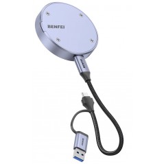 Hurtig 256 GB SSD-harddisk i et kompakt eksternt kabinet med magnetbeslag