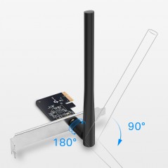 TP-Link ARCHER T2E V1 trådløst PCIe-netværkskort med Wi-Fi 5 (600 Mbit/s)