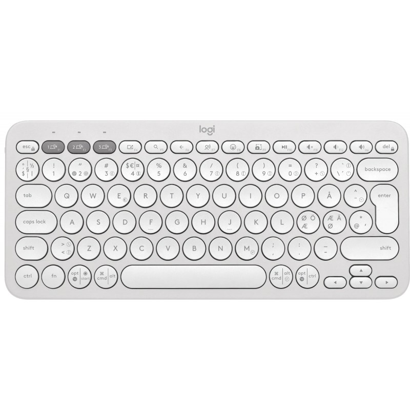 Trådløse tastaturer - Logitech Pebble Keys 2 K380s superkompakte trådløse Bluetooth-tastatur (Mac, iOS, Android, ChromeOS, Win)