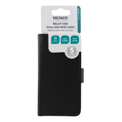 Covers - Deltaco magnetisk 2-i-1 tegnebogscover til iPhone 6/6S/7/8/SE2/SE3