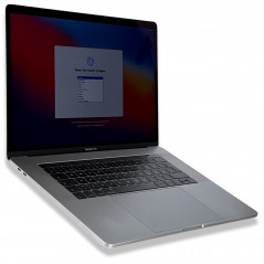 Brugt MacBook Pro - MacBook Pro 2017 15" i7 16GB 512GB SSD med Touchbar Silver (brugt med små skærmmærker) (max Ventura)
