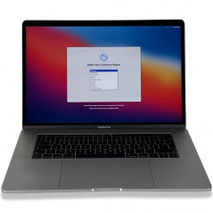 Brugt MacBook Pro - MacBook Pro 2017 15" i7 16GB 512GB SSD med Touchbar Silver (brugt med små skærmmærker) (max Ventura)