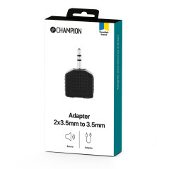 Lydkabel og adapter - Y-adapter til lyd, 3,5 mm hanstik til 2 x 3,5 mm hunstik