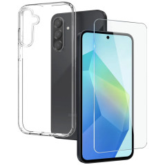 Northjo gennemsigtigt cover og skærmbeskyttelse af hærdet glas til Samsung Galaxy A56