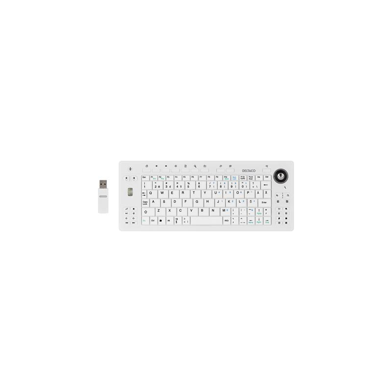 Deltaco trådlöst HTPC-tangentbord med trackball HTPC - Belkin trådløs HTPC tastatur med trackball