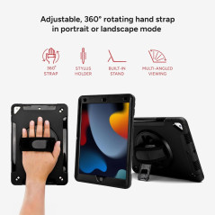 Zagg stødsikkert cover med håndrem til iPad 10,2" 7./8./9. generation (2019/2020/2021)