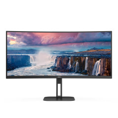 AOC CU34V5C 34" (3440 x 1440) buet Ultrawide Monitor med USB-C PD 65W og højttalere