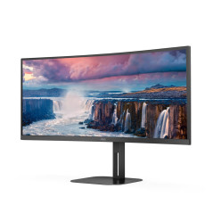 AOC CU34V5C 34" (3440 x 1440) buet Ultrawide Monitor med USB-C PD 65W og højttalere
