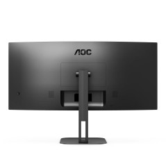 Computerskærm 25" eller større - AOC CU34V5C 34" (3440 x 1440) buet Ultrawide Monitor med USB-C PD 65W og højttalere