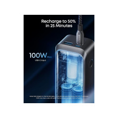 Portable batterier - Anker powerbank 20 100 mAh 220 W med 2x USB-C og 1x USB-A