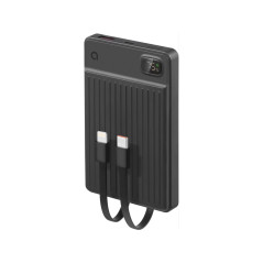 Andersson powerbank 10 000 mAh med indbygget USB-C- og Lightning-kabel (22,5 W)
