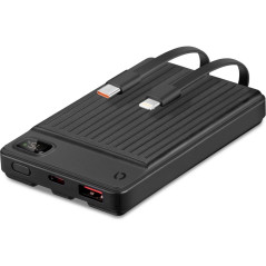 Andersson powerbank 10 000 mAh med indbygget USB-C- og Lightning-kabel (22,5 W)