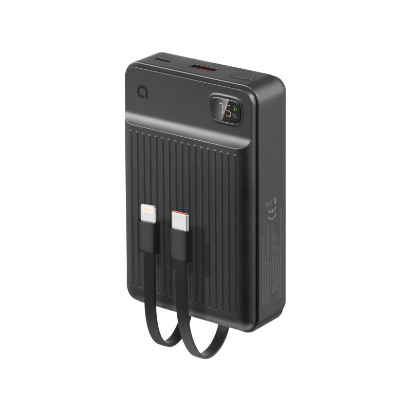 Portable batterier - Andersson powerbank 20 000 mAh med indbygget USB-C- og Lightning-kabel (22,5 W)