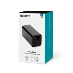 Champion powerbank 20 000 mAh, 2xUSB-C, 2xUSB-A og 65 W opladning