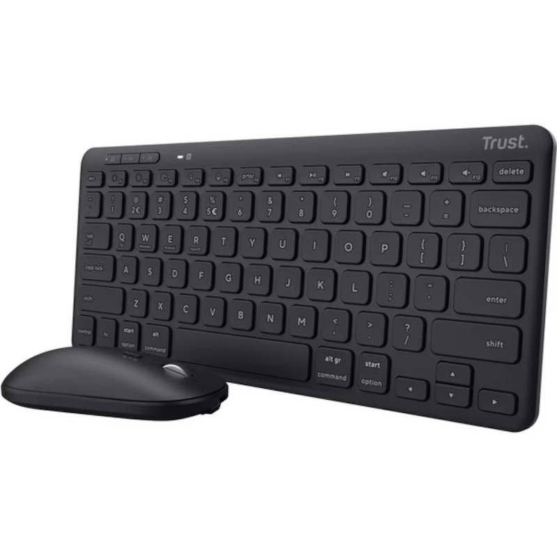 Tastatur & computermus - Trust Lyra sæt med trådløst tastatur og mus