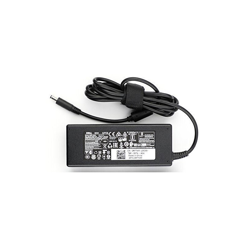 Dell oplader - Dell original 90W computeroplader 4,5 x 3,0 mm lille stik med strømkabel (brugt)