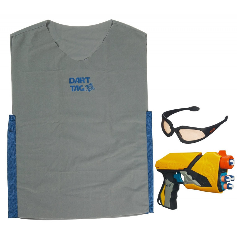 Nerf Dart Tag set med pistol, väst och glasögon Nerf guns - Nerf Dart Tag sæt med pistol, vest og briller