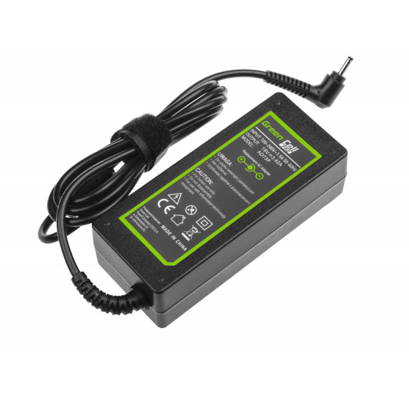 Oplader til bærbar computer - GreenCell computeroplader på 65 W til Acer Chromebook med 3,0 mm x 1,1 mm stik