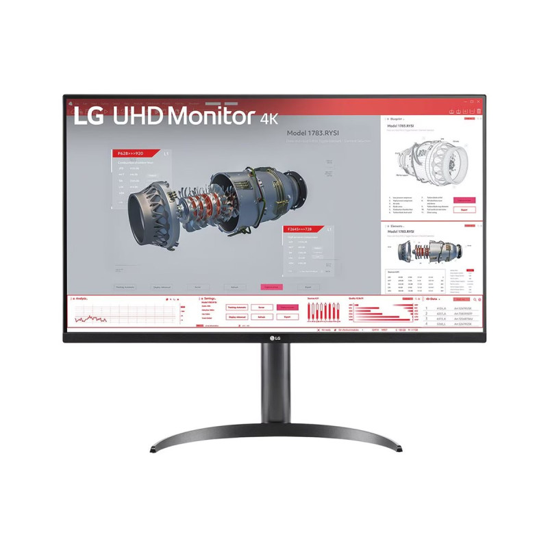 Computerskærm 25" eller større - LG 32BR55UK-B 32" 4K UHD LED-skærm med VA-panel og USB-C