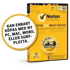Antivirus - Norton 360 Multi-Anordning til 5 enheder - halv pris!
