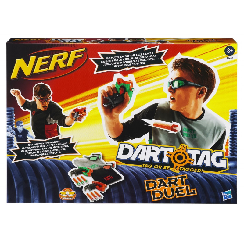 Nerf Dart Tag Duel set med 2 pistoler, västar och glasögon Nerf guns - Nerf Dart Tag Duel sæt med 2 kanoner, veste og briller