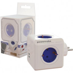 Samledåse - PowerCube strømskinne med 4 sokler + 2 USB