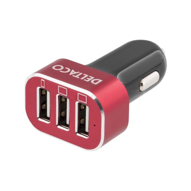 Opladere og kabler - Bil oplader med 3 USB-stik