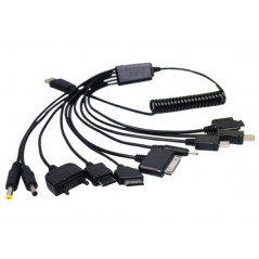 Opladere og kabler - USB oplader med 10 forskellige stik