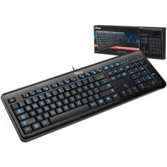Tastaturer med ledning - Trust eLight LED illuminat bakgrundsbelyst tangentbord