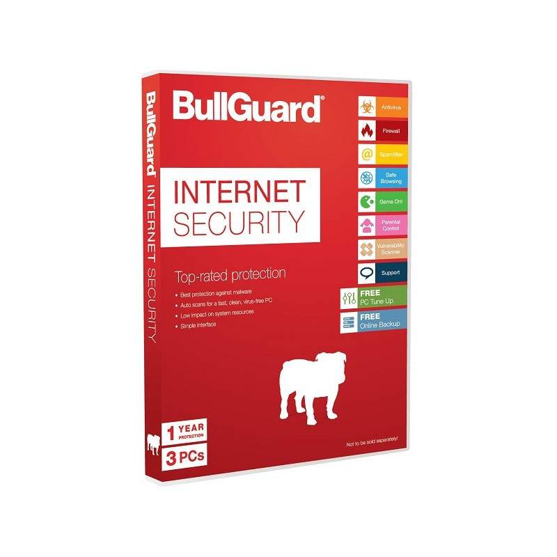 Antivirus - Bullguard Internet Security 3 användare i 1 år