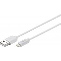 Opladere og kabler - Goobay MFI-certificeret lightningkabel - Fås i flere længder, white