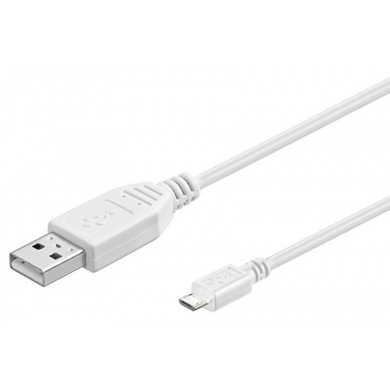 Opladere og kabler - Goobay USB til MicroUSB-kabel hvid