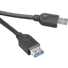 USB 3.0 förlängningskabel 1,5 meter - AK-CBUB02-15BK | Billigteknik.dk