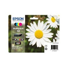 Blækpatron EPSON 18 sort og farve