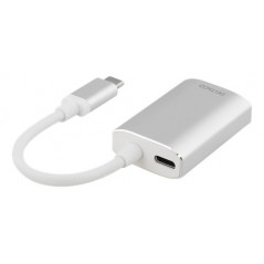 USB-C till HDMI-adapter med USB-C-laddport