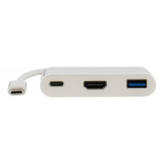 USB-C till HDMI-adapter med USB- och USB-C-port