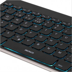 Tastatur til tablets - Deltaco baggrundsbelyst bluetooth-tastatur i miniformat