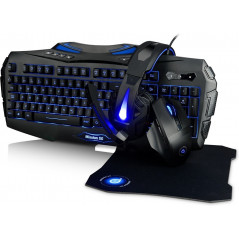 Gamingtastaturer - Gaming-pakke med tastatur, mus, headset og musemåtte