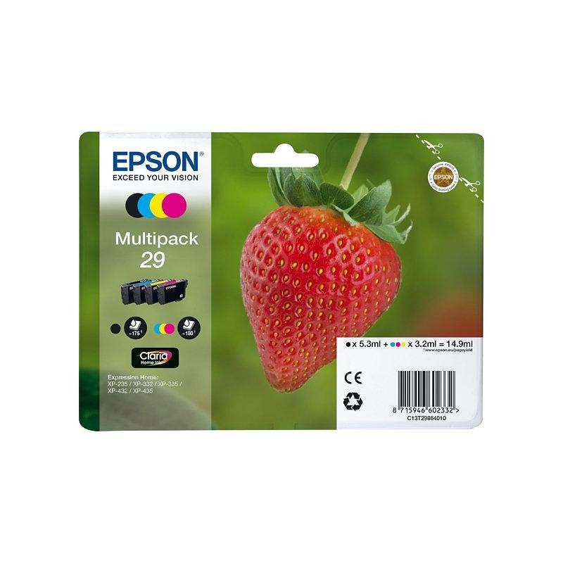 Printertilbehør - Blækpatron EPSON 29 sort og farve