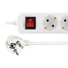 Fordeler med 3 udtag og 2 USB-porte (5 m kabel)
