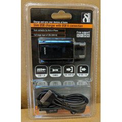 USB-lader og iPhone-kabel