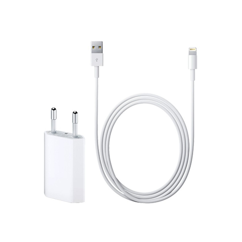 Apple USB-kabel till bla iPhone 5 & 6 samt ipad - Deltaco - Computer hos Billigteknik.dk Opladere og kabler - Väggladdare med 1 meters lightningkabel