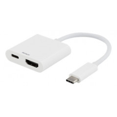 USB-C Multiport till HDMI-adapter med USB-C-laddport