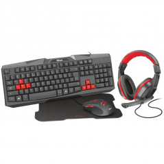 Pakke med gamingtastatur og mus - Trust Ziva gaming-bundle 4-i-1
