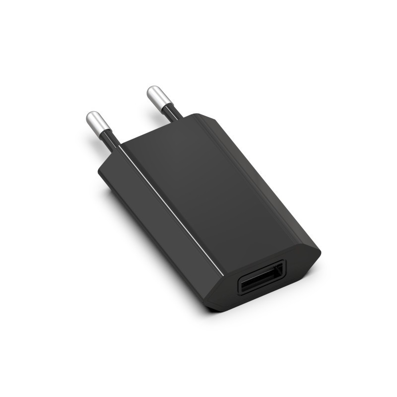 Vægladere til mobiltelefon - Strömadapter för USB-laddare (svart)