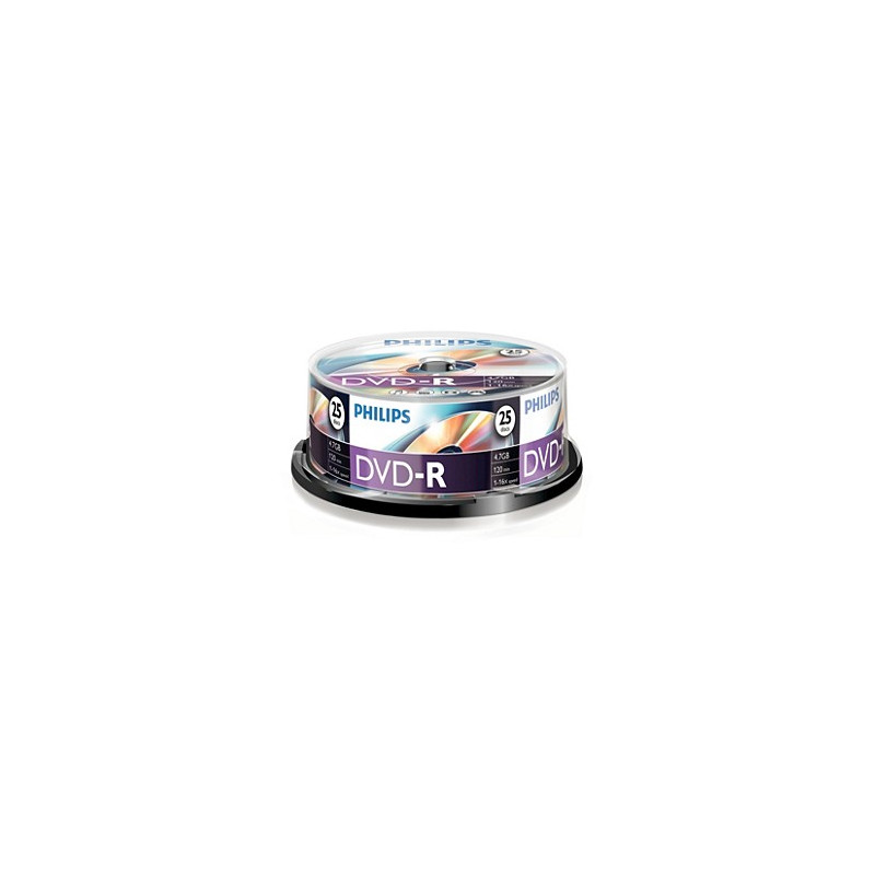 DVD+R og CD-R - Philips DVD-R 16x 4.7GB 25-pack